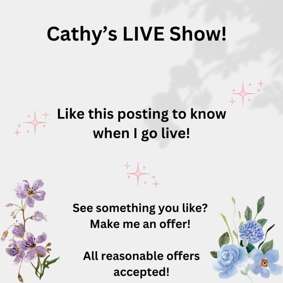 Other - Cathy's LIVE Listing — Like to know when I'm LIVE!